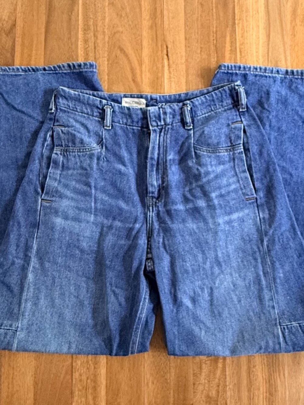 Pilcro Anthropologie Georgia Full‎ Length High Rise Barrel Jeans - Size 27 - Picture 4 of 10